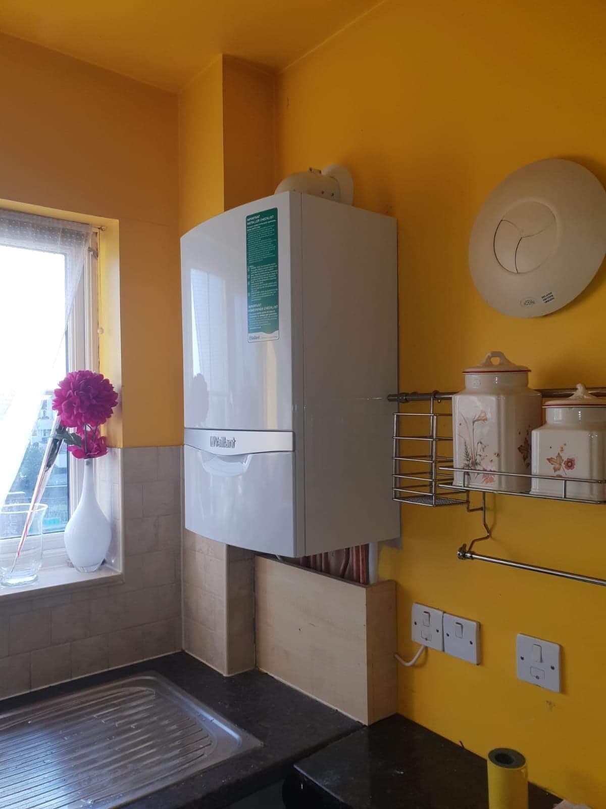 Boiler installed and serviced in a customer home